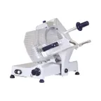 image of Skyfood AF300 Meat Slicer – 12" Blade, Manual Belt‑Driven, 5/8" Slice, Built‑In Sharpener, 1/3 HP 110V, Sold per Box
