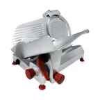 image of Skyfood SSI-12I - Manual Meat Slicer, 12" Blade, 1/2 HP 115V, Belt Drive, Gravity Feed, 5/8" Max Thickness, Anodized Aluminum