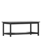 image of Flash Furniture JJ-T14022-BK-GG Charlestown Adirondack Rectangular Resin Coffee Table, 72-96D, 16-23W, Black
