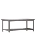 image of Flash Furniture JJ-T14022-GY-GG Charlestown Adirondack Rectangular Resin Coffee Table, Gray, 72-96D
