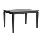 image of Flash Furniture KER-T-217-BLK-47-GG Henry Rectangular Dining Table, 47L, Black Matte Finish, Solid Wood, Seats 4