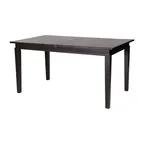 image of Flash Furniture KER-T-217EX-BLK-72-GG Henry 72" Rectangular Dining Table, Matte Black, Solid Wood, Seats 8