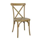 image of Flash Furniture L-9-M2-CHSNT-GG Hercules Cross Back Chair, 1000 lb, Resin, Chestnut, Stackable
