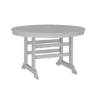 image of Flash Furniture LE-HMP-248-01-GRY-GG Colonel Adirondack Round HDPE Dining Table, 24-29" Diameter, 41"H, Gray Finish