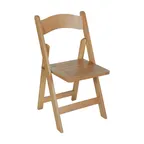 image of Flash Furniture ZH-8005-3-OAK-GG Holden Folding Dining Chair, 300 lb, Oak Solid Beechwood Frame