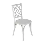 image of Flash Furniture ZH-8100-5-WHT-GG Brooklyn Dining Chair, White Finish, 350 lb, Wood Back and Seat