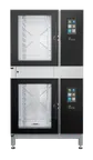 image of Blodgett INVOQ 61BLG/61BLG Double Stacked Half Size 14 Pan Gas Combi Oven w/ Touchscreen, Boilerless