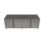 image of BK Resources CST-3696H2 96" Cabinet Base Dual Access Hinged Doors Work Table with (2) 4 Doors