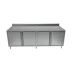 image of BK Resources CSTR5-3684HL 84" Work Table, Cabinet Base with Hinged Doors & Locks