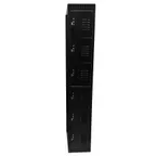 image of Omcan USA 43403 6-Tier Locker, 12"W x 18"D x 72"H, 6 Compartments, Painted Steel, Black