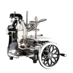 image of Omcan USA 46089 Trento Volano Manual Meat Slicer – 12” Blade, Daisy‑Flower Flywheel, Black Finish, Manual Feed