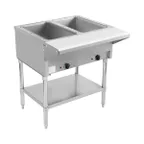 image of BevLes Company BVST-2-120 30" Electric Steam Table, (2) Open Pan Wells