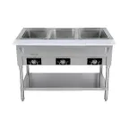image of Serv-Ware EST3-1 44" Electric Hot Food Table, (3) Open Wells, 1500 W
