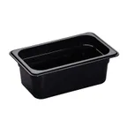 image of Cambro 44CW110 - Food Pan, 2.7 Qt 4" Deep, 1/4 Size, Black Polycarbonate, NSF