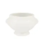 image of CAC China LN-12-P Lion Head Tureen, 12 Oz., 5-3/4"L x 4-3/4"W x 3-1/2"H, Porcelain, White – 1 Dozen
