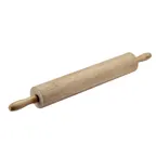 image of CAC China RPWH-18 Rolling Pin – 18” Wooden Roller with Handle, Classic Wood Construction