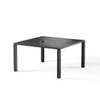 image of emuamericas E1038 Quadro 55" Square Outdoor Restaurant Table, Steel Top, Steel Legs, E-Coated, PVC Foot Caps