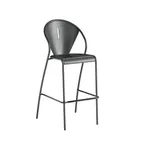 image of emuamericas E689 Code Stacking Barstool, Outdoor/Indoor, Steel Back & Seat, Tubular Frame, e-Coated Steel