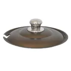 image of Spring USA 375-61/6BC Soup Tureen Cover Notched 9-7/8" Dia 6 Qt Stainless Steel Bronze Chrome Accents