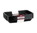 image of TableCraft C1079BK - Black Plastic Serving Basket 11" x 8½" 150°F Safe, Dishwasher Safe - 12/Pack