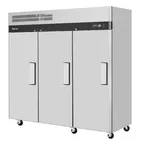 image of Turbo Air M3F72-3-N-AL(-AR) 77.75" 3-Solid Door Reach-In Freezer, Top Mounted, 65.8 cu. ft.