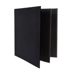 image of Winco LMF-811BK Menu Cover, Four Views, Letter Size, Holds 8-1/2" X 11" Paper
