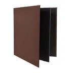 image of Winco LMF-811BN Menu Cover, Four Views, Letter Size, Holds 8-1/2" X 11" Paper