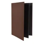 image of Winco LMF-814BN Menu Cover, Four Views, Legal Size, Holds 8-1/2" X 14" Paper