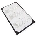 image of Winco LMS-814GY Menu Cover, Single, Legal Size, Holds 8-1/2" X 14" Paper