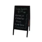 image of Winco MBAF-3 Dual Marker Board, 20‑3/8"L x 2"W x 39"H, Mahogany Frame 4‑Color Markers & Eraser - Set