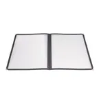 image of Winco PMCD-14K Menu Cover, Double Fold, Overall 9-9/16" X 15", Holds 8-1/2" X 14" Paper