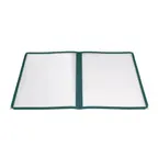 image of Winco PMCD-9G Menu Cover, Double Fold, Overall 9-3/8" X 12-1/8", Holds 8-1/2" X 11" Paper