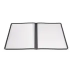 image of Winco PMCD-9K Menu Cover, Double Fold, Overall 9-3/8" X 12-1/8", Holds 8-1/2" X 11" Paper