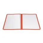 image of Winco PMCD-9R Menu Cover, Double Fold, Overall 9-3/8" X 12-1/8", Holds 8-1/2" X 11" Paper