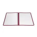 image of Winco PMCD-9U Menu Cover, Double Fold, Overall 9-3/8" X 12-1/8", Holds 8-1/2" X 11" Paper