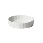image of Winco QBD-55 Quiche Baking Dish, 5-1/2 oz, 5" Dia x 1" H, round porcelain, white - 1 Dozen
