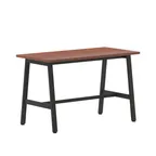 image of Flash Furniture MT-M4824-WLT-ABF-GG Redmond 48"W x 24"D Rectangular Conference Table, Walnut Finish, 1" Thick Top, Powder Coated Steel A-Frame Base