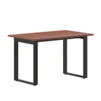 image of Flash Furniture MT-M4830-WLT-UBF-GG Redmond Conference Table, 48"W x 30"D, Rectangular, Walnut Finish, Powder Coated Steel U-Frame Base