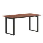 image of Flash Furniture MT-M6030-WLT-UBF-GG Redmond 60"W Rectangular Conference Table, 30"H, Walnut Finish, Powder Coated Steel U-Frame Base