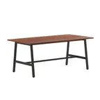 image of Flash Furniture MT-M7236-WLT-ABF-GG Redmond 72"W x 36"D Rectangular Conference Table, Walnut Finish, 1" Thick Top, Powder Coated Steel A-Frame Base