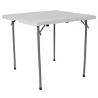 image of Flash Furniture RB-3434FH-GG Folding Table, 33-1/2"W x 33-1/2"D x 29"H, Granite White Plastic Top, 165 lbs, Gray Powder Coated Legs
