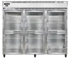image of Continental Refrigerator 3RENSSPTHD-GD-SD 85.5" 3-Section Pass-Thru Refrigerator, Glass & Solid Doors, 75 cu. ft.
