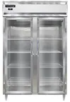 image of Continental Refrigerator D2RNPT-GD-SD 50" 2-Section Pass Thru Refrigerator, 50 cu. ft., Glass & Solid Door, Top Mounted