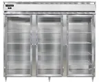image of Continental Refrigerator D3RENPT-GD-SD 85-1/5" 3-Section Pass-Thru Refrigerator, 75 cu. ft.