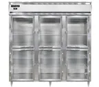 image of Continental Refrigerator D3RNSAPTHD-GD-SD 72" 3-Section Pass-Thru Refrigerator, 72 cu. ft., Half Doors