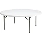 image of Flash Furniture DAD-YCZ-180R-GW-GG Folding Table, 71" Dia. x 29"H, Granite White, 1100 lbs, Round, Indoor/Outdoor