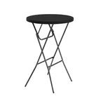 image of Flash Furniture DAD-YCZ-80R-2-BAR-BLK-GG Folding Bar Table, 31-1/4" Dia. x 43-3/4"H, Round, Black, 165 lbs, Waterproof, Indoor/Outdoor