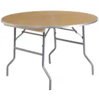 image of Flash Furniture XA-48-BIRCH-M-GG Heavy Duty 48" Dia. x 30"H Round Folding Banquet Table, Birchwood, 440 lbs, Commercial Use
