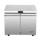 image of Atosa USA AUF36SD 36" Two Solid Door Undercounter Freezer, Stainless Steel, 8.6 cu. ft.
