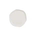image of GET PA1940892012 Dinner Plate - 8.5" Free-Form Porcelain, White Corona Ancestral Design - 1 Dozen
